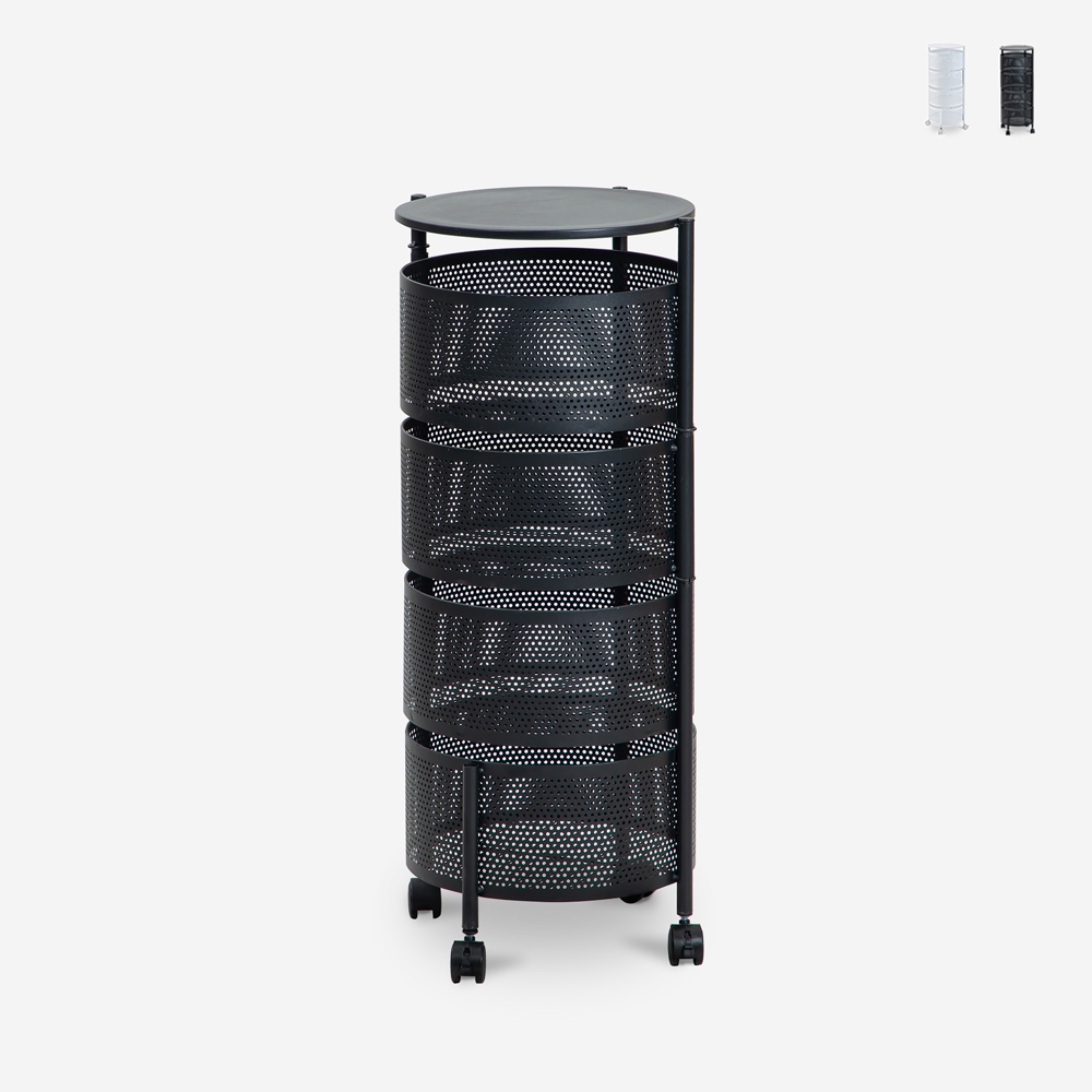 Carrello cucina portafrutta e verdura 4 cestelli girevoli moderno Rodin L Promozione Carrello cucina portafrutta e verdura 4 cestelli girevoli moderno Rodin L Promozione