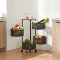 Carrello cucina portafrutta e verdura 4 cestelli girevoli moderno Rodin L Vendita