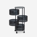 Carrello cucina portafrutta e verdura 4 cestelli girevoli moderno Rodin L Saldi