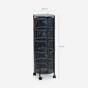 Carrello portafrutta portavivande 5 cestelli girevoli con ruote Rodin XL Modello