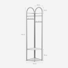 Appendiabiti angolare da terra per ingresso con ripiani salvaspazio Shiney Sconti