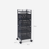 Carrello portafrutta con ruote moderno cucina 4 cestelli girevoli Avet Scelta