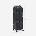 Carrello con ruote da cucina 5 cestelli portafrutta girevoli Avet Plus Scelta