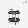 Carrello portavivande design nordico scandinavo rotondo con ruote Biky Promozione
