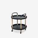 Carrello portavivande design nordico scandinavo rotondo con ruote Biky Offerta