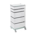 Cassettiera con ruote da ufficio moderna 5 cassetti e ripiano in vetro Easy 5/C Promozione