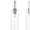 Lampadario a sospensione moderno con 3 luci trasparente h110 cm Tin Saldi