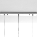 Lampadario a sospensione moderno con 3 luci trasparente h110 cm Tin Catalogo