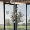 Lampadario da soffitto con 6 luci in metallo e vetro Andromeda Vendita