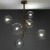 Lampadario da soffitto con 6 luci in metallo e vetro Andromeda Offerta