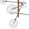 Lampadario da soffitto con 6 luci in metallo e vetro Andromeda Saldi