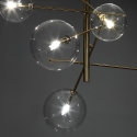 Lampadario da soffitto con 6 luci in metallo e vetro Andromeda Sconti