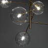Lampadario da soffitto con 6 luci in metallo e vetro Andromeda Sconti