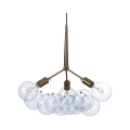 Lampadario a sospensione moderno con cavo regolabile e sfere trasparenti Anne Promozione