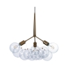 Lampadario a sospensione moderno con cavo regolabile e sfere trasparenti Anne Promozione