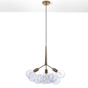 Lampadario a sospensione moderno con cavo regolabile e sfere trasparenti Anne Offerta