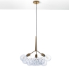 Lampadario a sospensione moderno con cavo regolabile e sfere trasparenti Anne Offerta