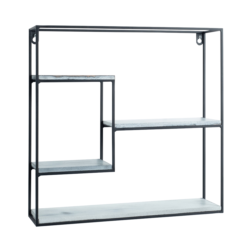 Mensola da parete quadrata in metallo 40x40 con 4 ripiani Vanity 2 Promozione Mensola da parete quadrata in metallo 40x40 con 4 ripiani Vanity 2 Promozione