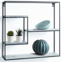 Mensola da parete quadrata in metallo 40x40 con 4 ripiani Vanity 2 Vendita