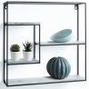 Mensola da parete quadrata in metallo 40x40 con 4 ripiani Vanity 2 Vendita