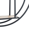 Mensola da parete rotonda Ø60cm in metallo e rovere con 3 ripiani Vanity Offerta