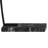 Lampada da terra ad arco in metallo nero con base in marmo h205 cm Stelo Saldi