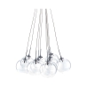 Lampadario a sospensione moderno con 10 luci e sfere trasparenti Bubbles Promozione
