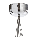 Lampadario a sospensione moderno con 10 luci e sfere trasparenti Bubbles Offerta
