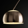 Lampada da terra ad arco in metallo con base in marmo h220 cm Bow Saldi