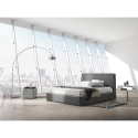 Lampada da terra ad arco in metallo con base in marmo h220 cm Bow Sconti