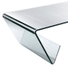 Tavolino da salotto in vetro 110x55cm con vano portariviste Pyramid Offerta