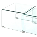 Wohnzimmertische 2er Set geschwungenes Design Klarglas San Angebot