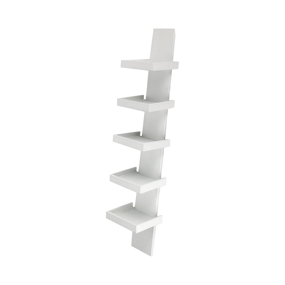 Libreria da parete moderna di design con 5 ripiani h155cm Erie White Promozione Libreria da parete moderna di design con 5 ripiani h155cm Erie White Promozione
