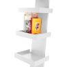 Libreria da parete moderna di design con 5 ripiani h155cm Erie White Offerta