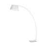 Lampada da terra ad arco in metallo bianco con base in marmo h160 cm Moines Promozione