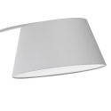 Lampada da terra ad arco in metallo bianco con base in marmo h160 cm Moines Offerta