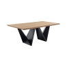 Tavolo da pranzo 200x100cm moderno con base geometrica 8 posti Dabliu Promozione