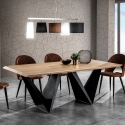 Tavolo da pranzo 200x100cm moderno con base geometrica 8 posti Dabliu Vendita