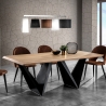 Tavolo da pranzo 200x100cm moderno con base geometrica 8 posti Dabliu Vendita
