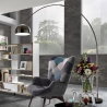 Lampada da terra ad arco in metallo con base in marmo h220 cm Bow Vendita