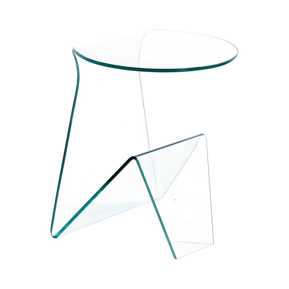 Tavolino da salotto di design comodino moderno in vetro curvato Light Promozione Tavolino da salotto di design comodino moderno in vetro curvato Light Promozione