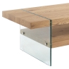 Tavolino da salotto in vetro e legno finitura rovere 120x60cm Amarillo Offerta