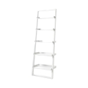 Libreria da parete bianca moderna a scala con 5 ripiani h193cm Peoria Promozione