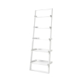 Libreria da parete bianca moderna a scala con 5 ripiani h193cm Peoria Promozione