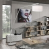 Lampada da terra ad arco in metallo bianca h175 cm Norman Vendita