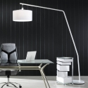 Lampada da terra ad arco in metallo bianca h175 cm Norman Saldi