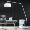 Lampada da terra ad arco in metallo bianca h175 cm Norman Saldi