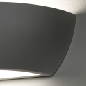 Applique da parete moderna in ceramica bianca minimal Salem Sconti