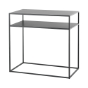 Consolle da ingresso moderna 80x40 cm con 2 ripiani in metallo antracite Omaha Promozione