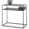 Consolle da ingresso moderna 80x40 cm con 2 ripiani in metallo antracite Omaha Offerta